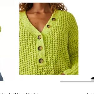 Free People Whistle Thermal Henley Shirt